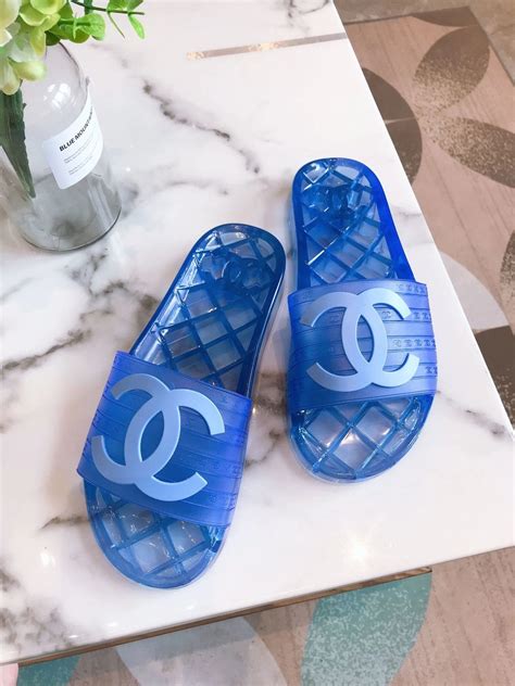 chanel slide on|Chanel fluffy slides.